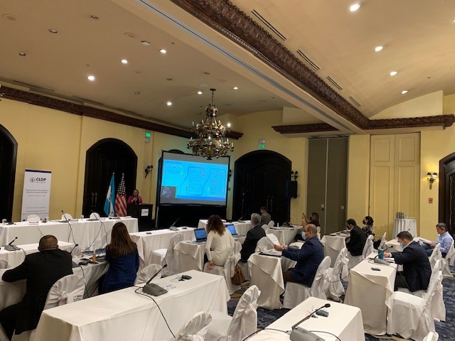 Participants from Honduran, Salvadoran, and Guatemalan agencies engaged in the workshop's hybrid sessions.
