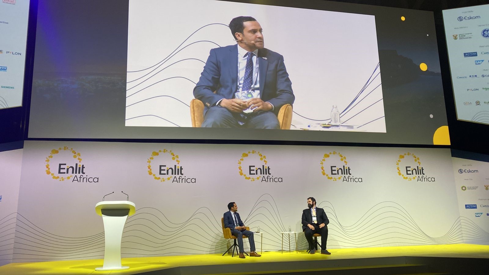 CLDP attorney Mohammed Loraoui presents on Transmission Financing during the En Lit conference.