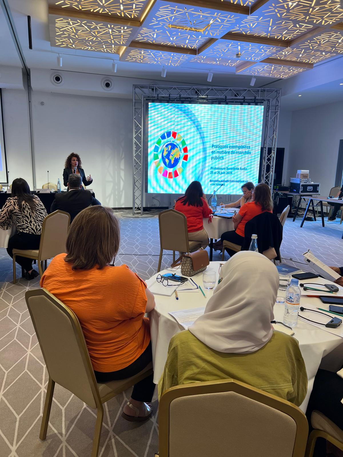 Expert speaking to audience