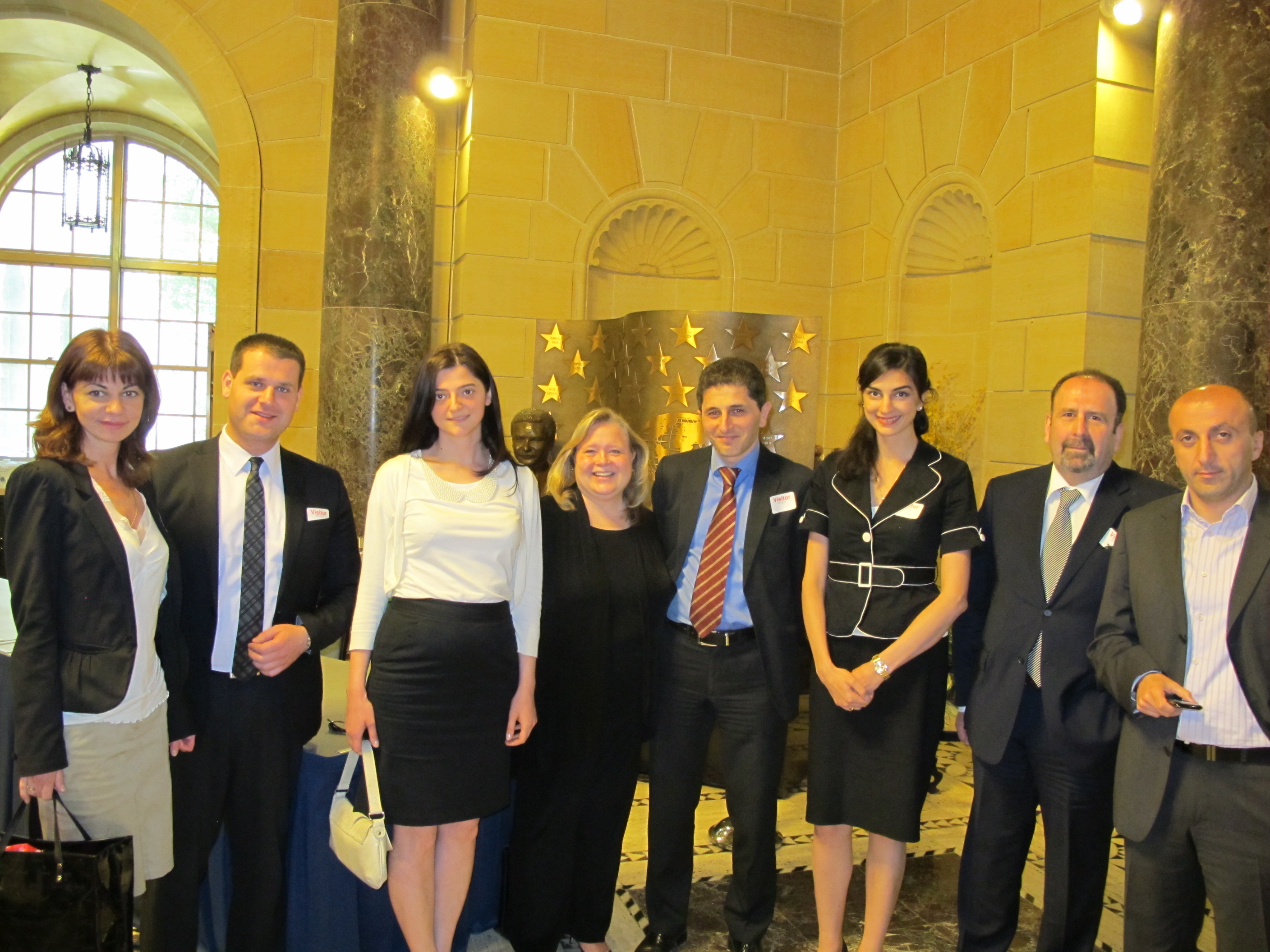 Georgian diplomats with Judge Delissa Ridgway of the Court of International Trade