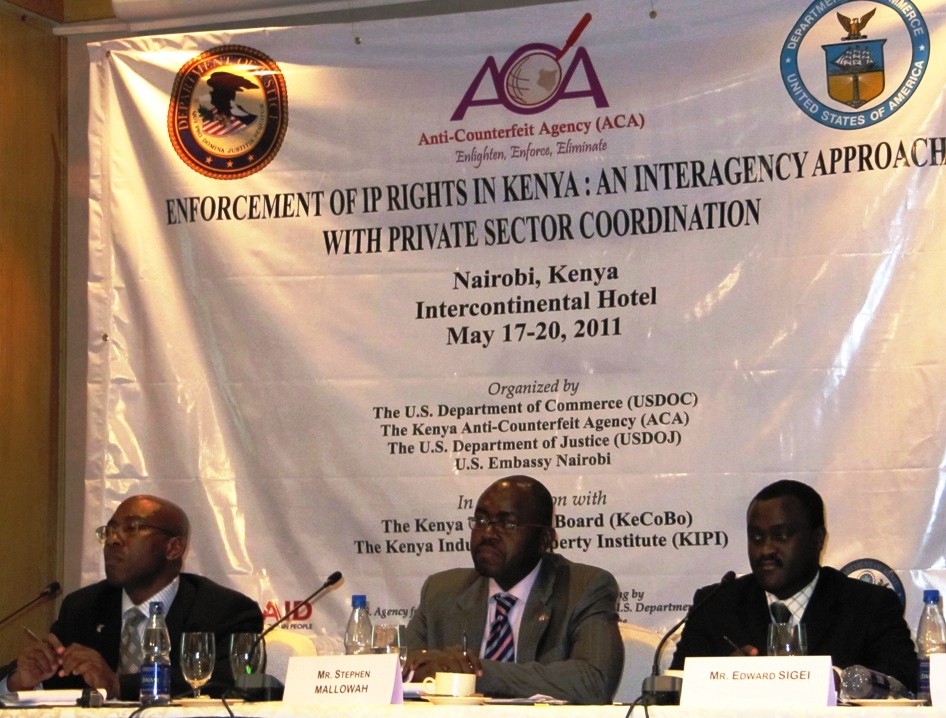 Interagency collaboration: Nnamdi Ezera, Senior Counsel, CLDP, Stephen Mallowah, Executive Director, ACA and Edward Sigei, Chief Legal Counsel, KeCoBo