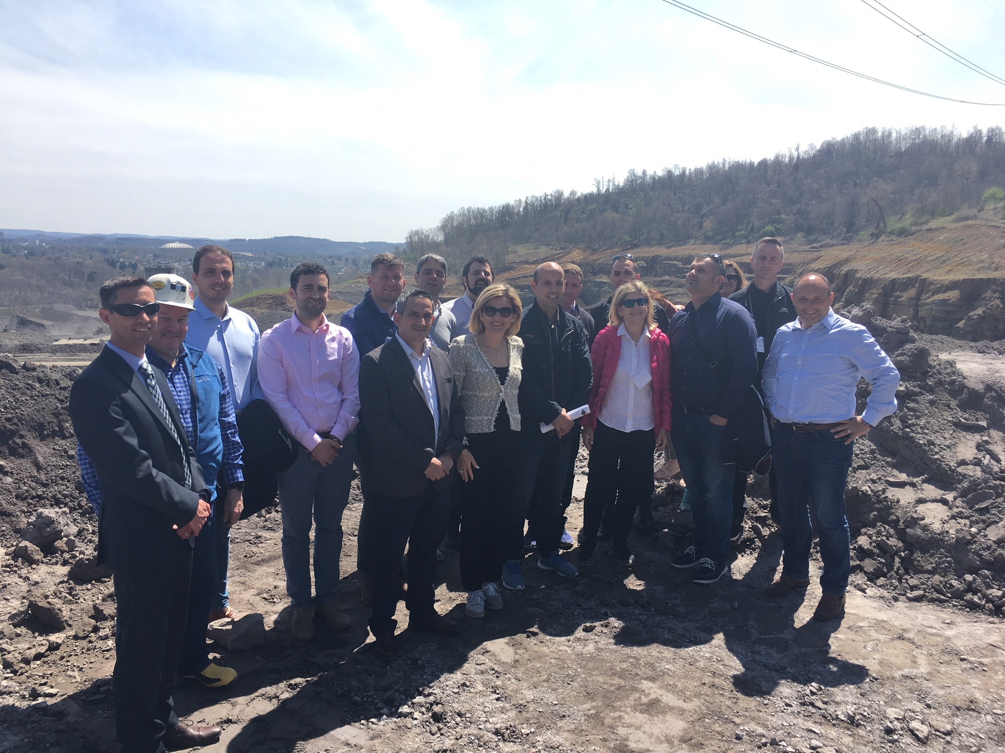 Kosovar Delegation viewing the open-pit mines in Morgantown, West Virginia