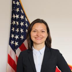 Headshot of Anastasiia Futrell, International Program Specialist