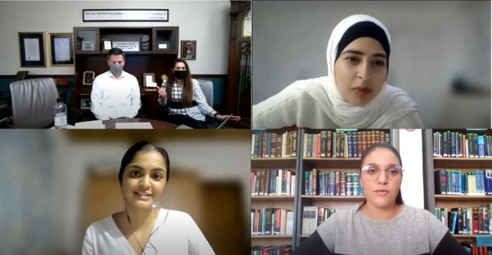 Vis Moot Advisors and Trainers Explaining to Vis Moot Teams