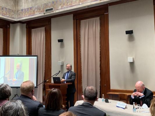 Steven Finizio, Wilmer Hale, London Delivering a Presentation on The Law Applicable to the Arbitration Agreement