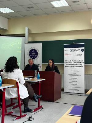 Embassy Sarajevo and CLDP Delivering Opening Remarks at the Vis Moot Oral Advocacy Training