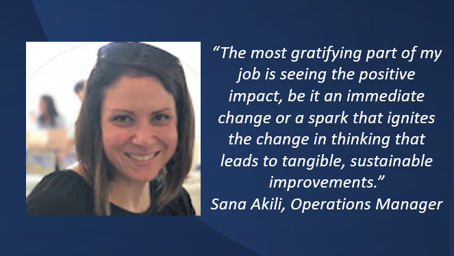 Sana Akili, Operations Manager quote