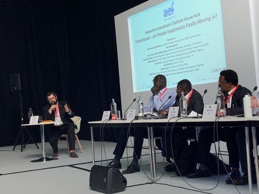 CLDP expert Mohamed Badissy hosts a panel on private sector involvement in transmission during the Africa Energy Forum.