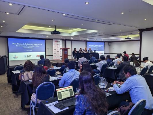 Over 50 representatives of the Peruvian public sector attended