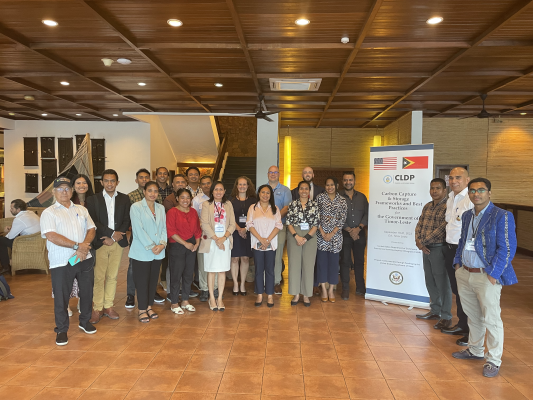 Group photo of participants from the Timor-Leste workshop on Carbon Capture &amp; Storage.
