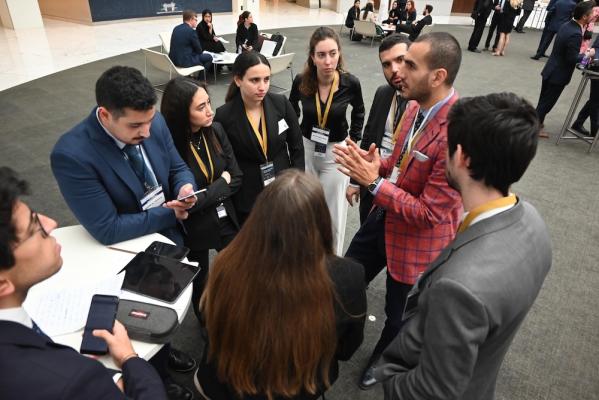 A group photo of a team participating in the MENA Vis Pre Moot