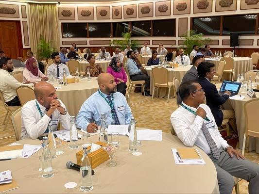 Audience watching presentation