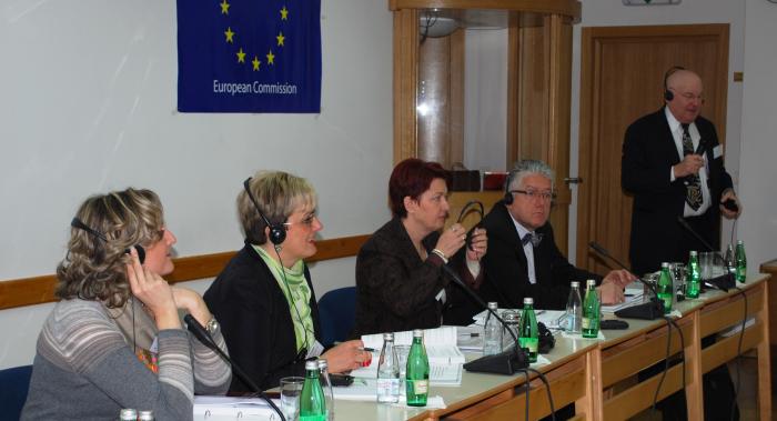 US Advisor Judge Marvin Garbis presenting at the BiH Judicial Intellectual Property Workshop