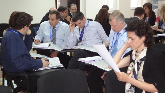 Participants work through a case study.