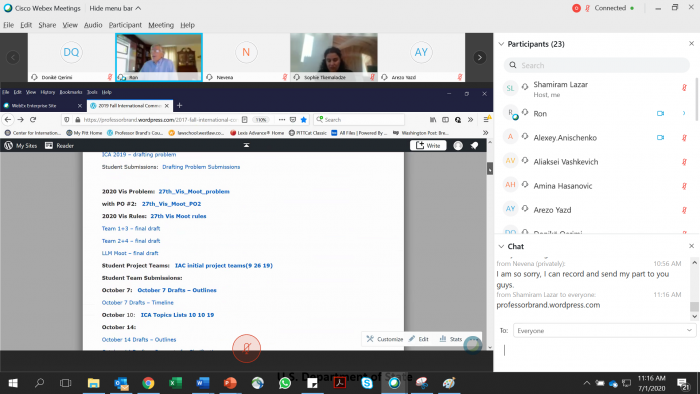 Bosnia-Herzegovina: CLDP-led Vis Moot Webinar Attended by Coaches and Faculty from Six Countries Across the Balkan and Caucasus Regions